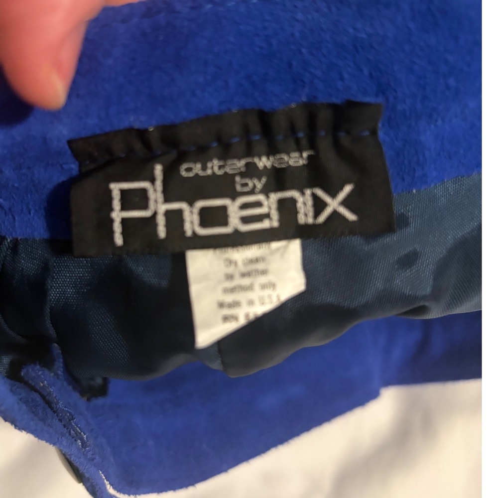 Phoenix Skirt Vintage Suede Royal Blue Side Zip Mini Skirt - Picture 3 of 7